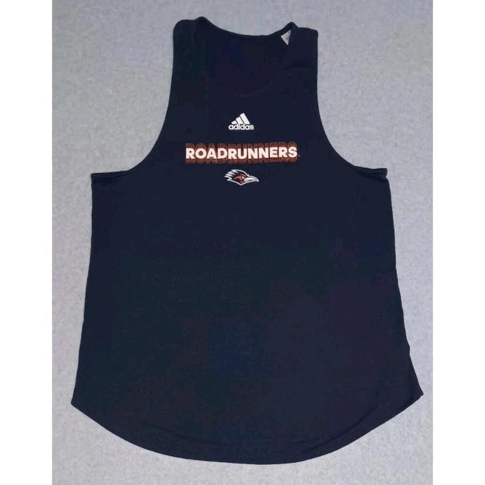 Adidas Road Runners Razorback Tank Top Womens Size Large Navy Blue Sports... - Picture 1 of 9